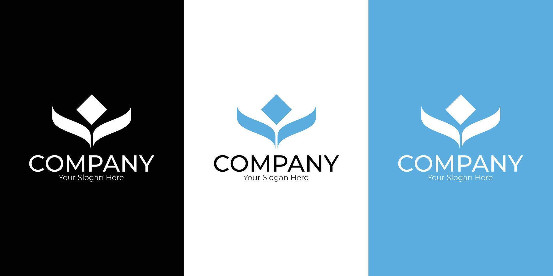 Minimalist company logo with a sleek and modern design. vector