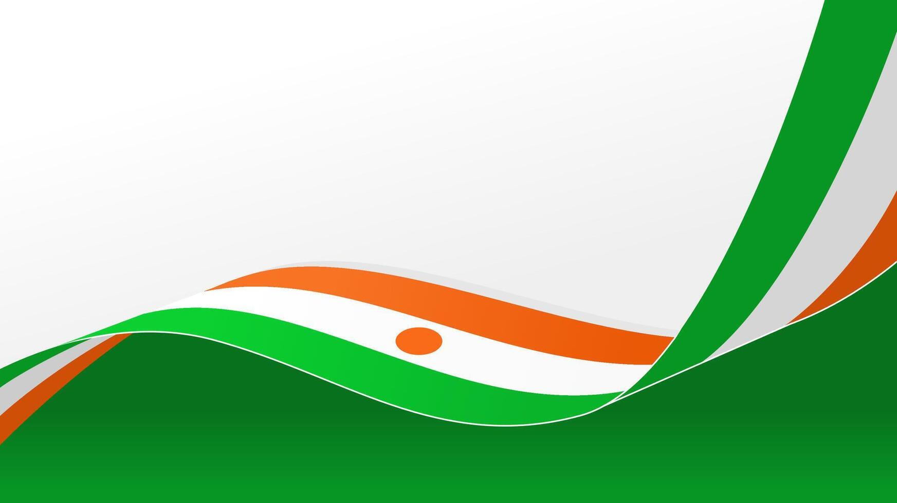 Waving flag of Niger, for national day vector