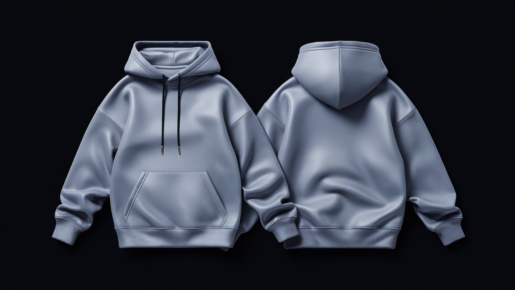 Hoodie Mockup with Longsleeve Style for Cotton Fabric and Design Presentation psd