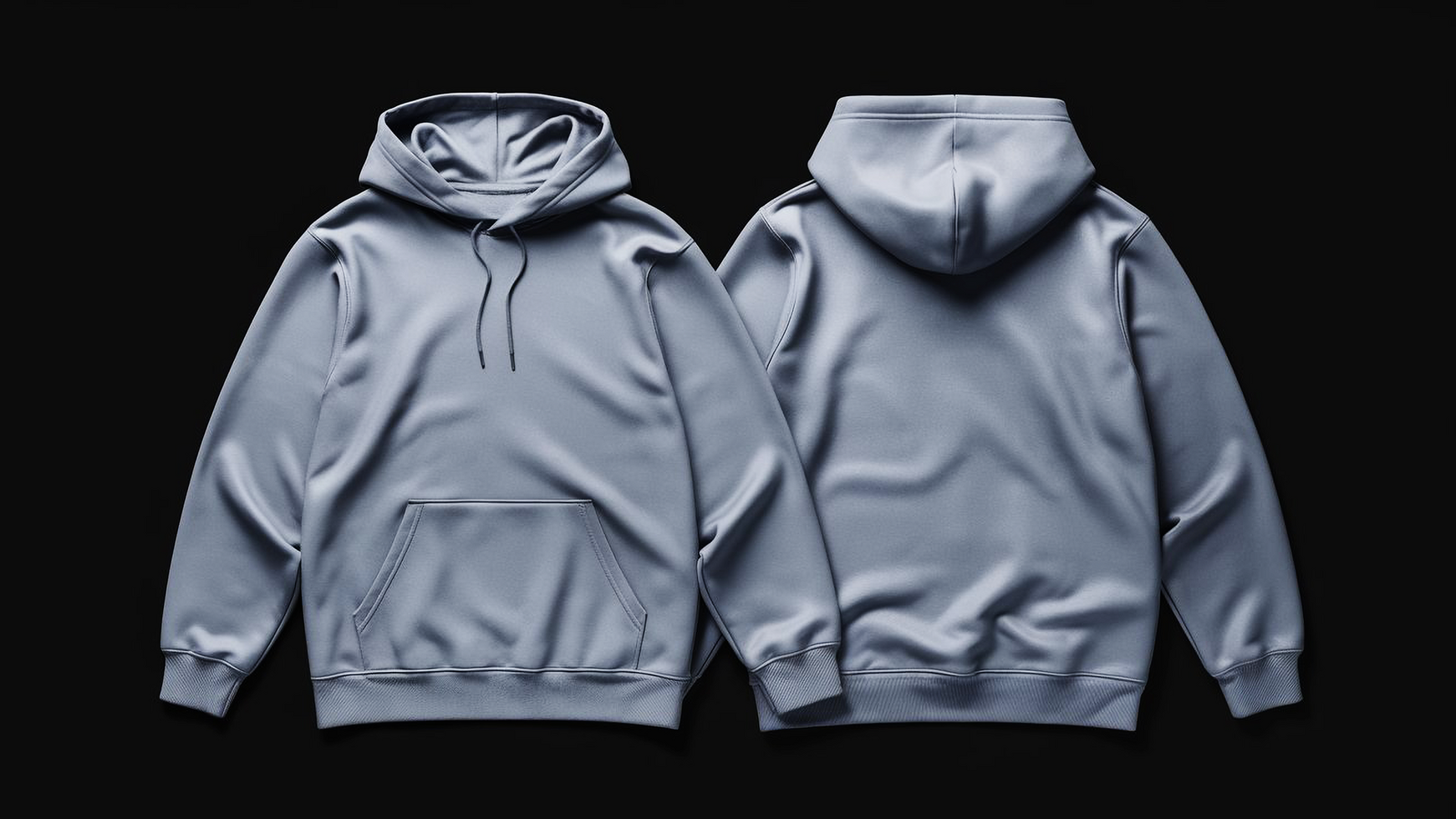 Longsleeve Hoodie Mockup with Realistic Cotton Texture for Apparel Branding psd
