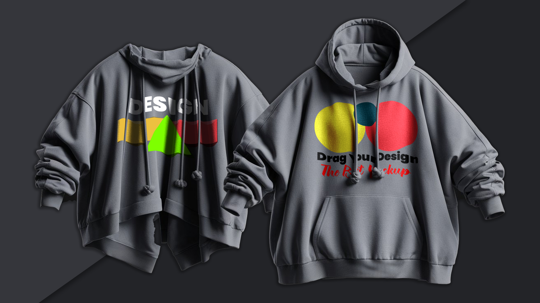 Longsleeve hoodie mockup ideal for hoodie designs, fashion branding, and advertising visuals psd