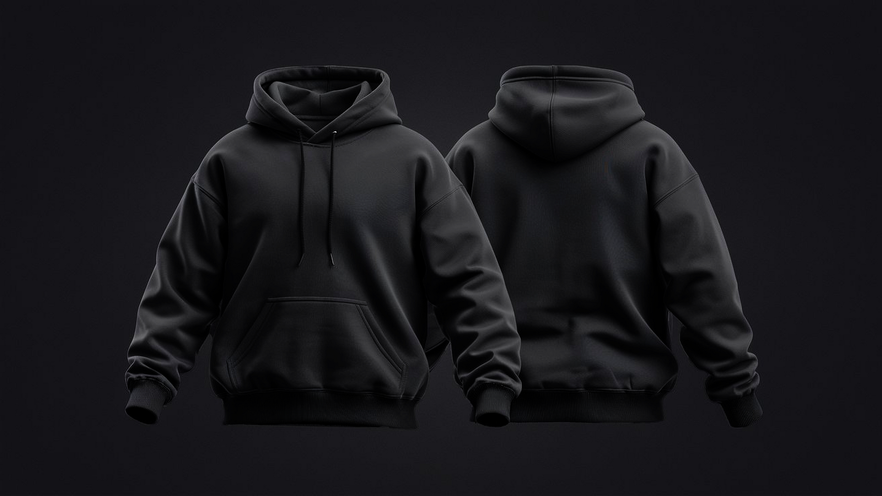 Longsleeve Hoodie Mockup Template for Textile and Fabric Presentation psd