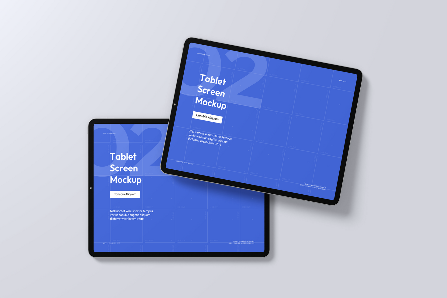 Landscape Tablet Screen Mockup psd