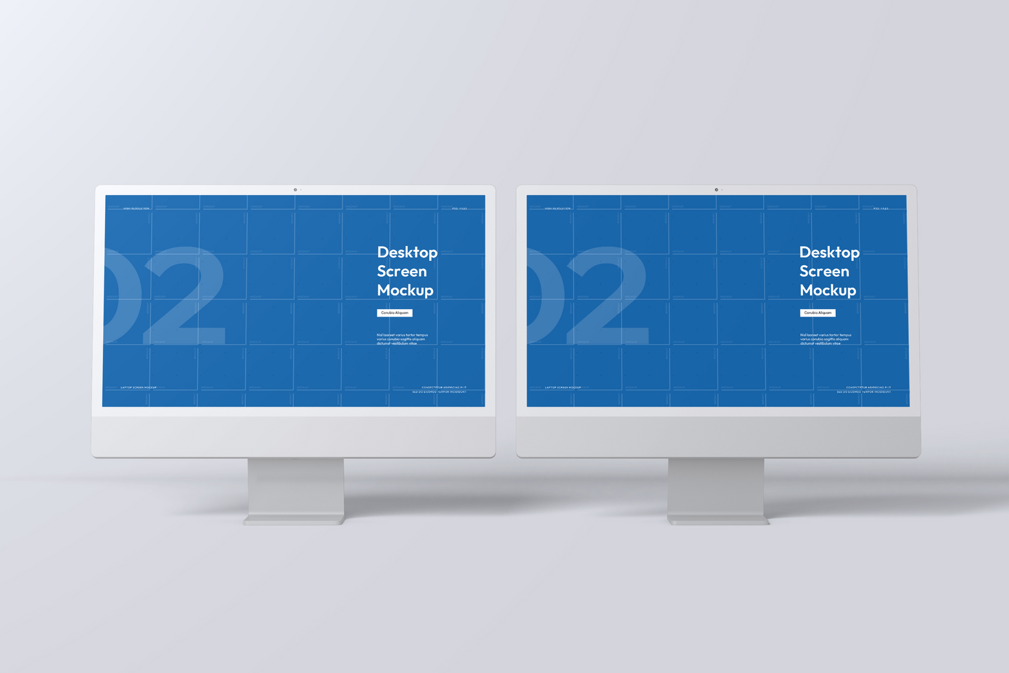 Desktop Screen Website Mockup psd