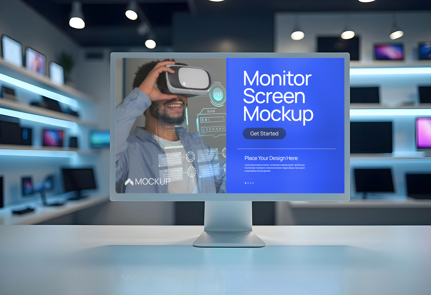 Monitor Screen IT Company Mockup psd