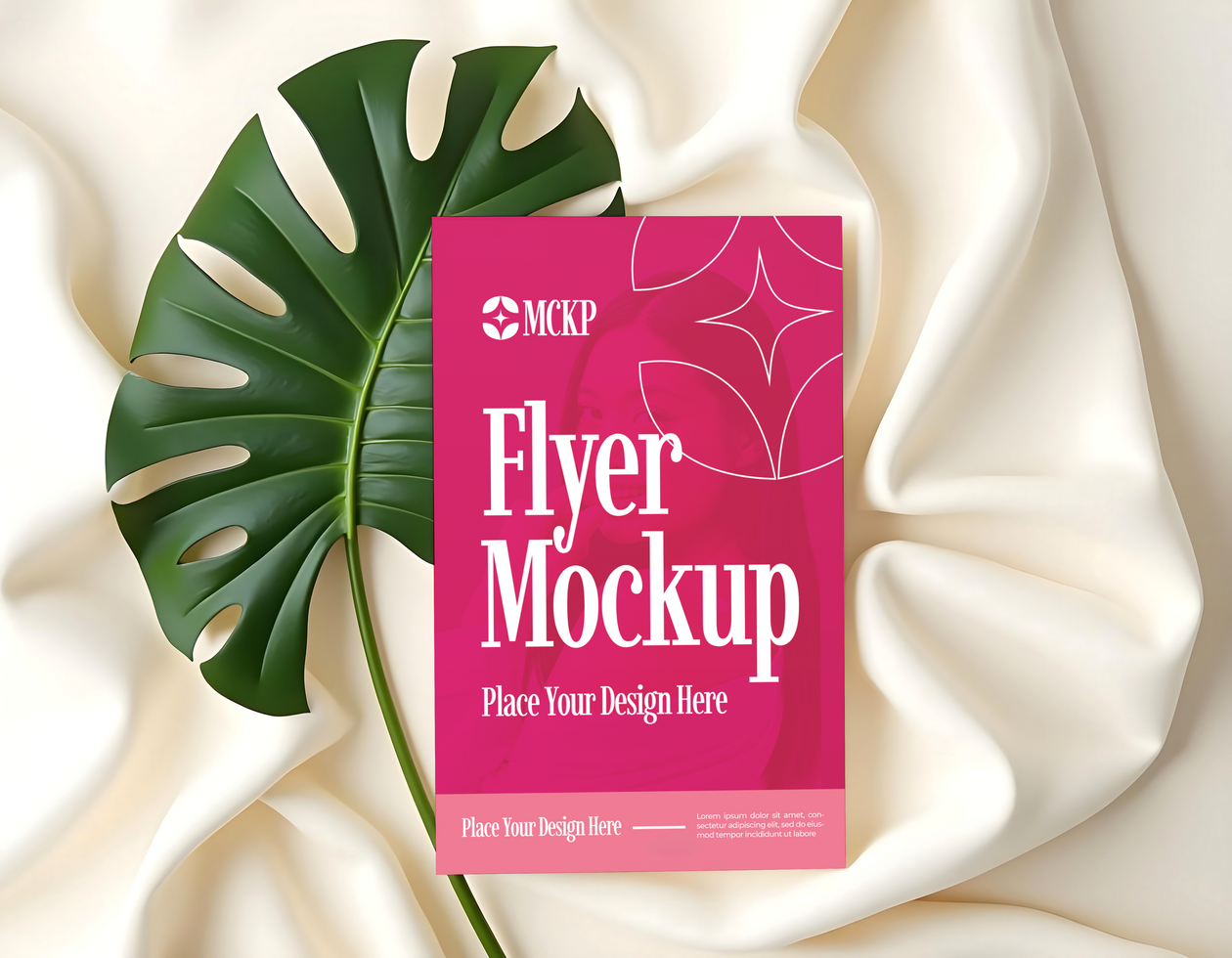 Flyer Beauty Skin Care Mockup psd