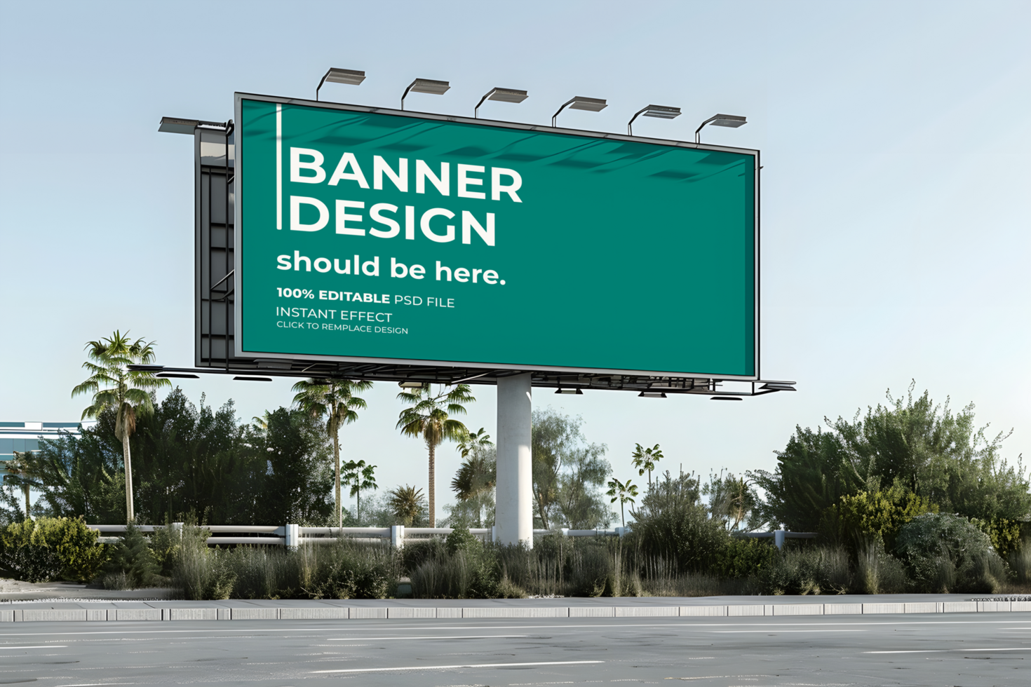 Creative 3D Outdoor Billboard Mockup for Designers psd