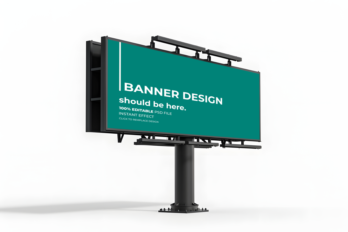 High-Quality 3D Billboard Mockup for Commercial Branding psd