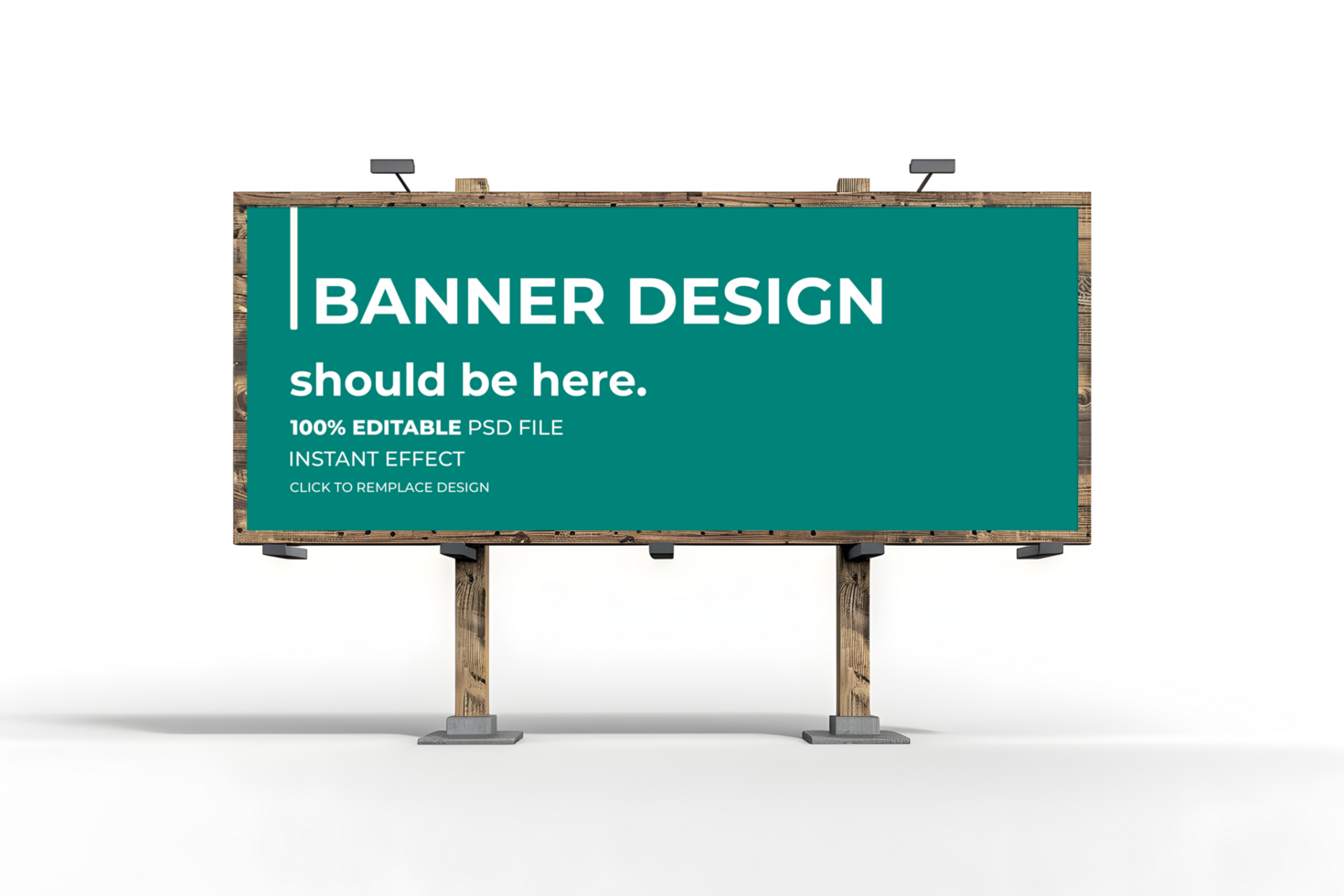 Clean and Realistic 3D Billboard Mockup psd