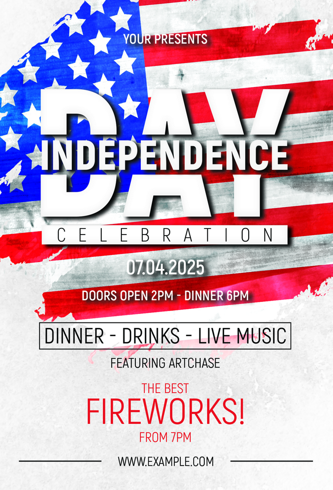 Independence Day flyer is a perfect solution to your patriotic event psd