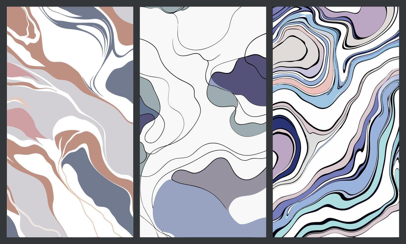 Abstract Marble Texture Background Collection vector