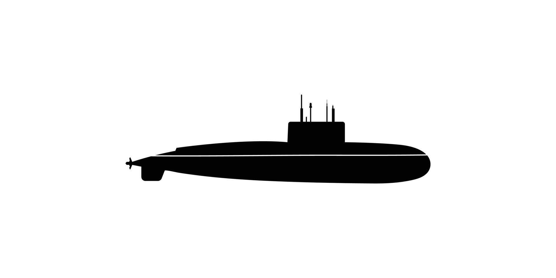 Submarine icon on white background. Military or Navy submarine icon sign vector