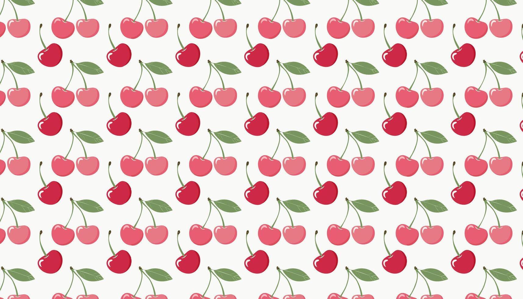 Cherry seamless pattern. illustration. Seamless pattern with cherries vector