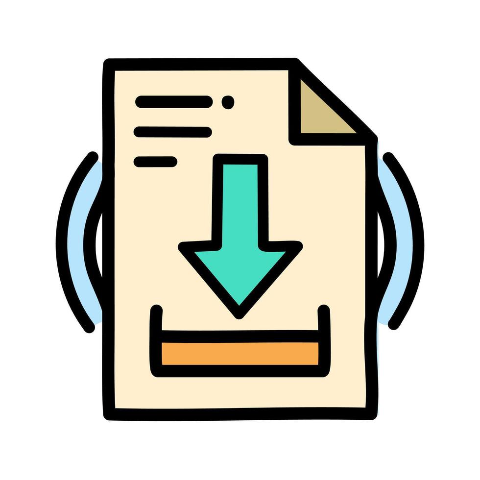 Download file , data related filled design editable stroke icon. vector