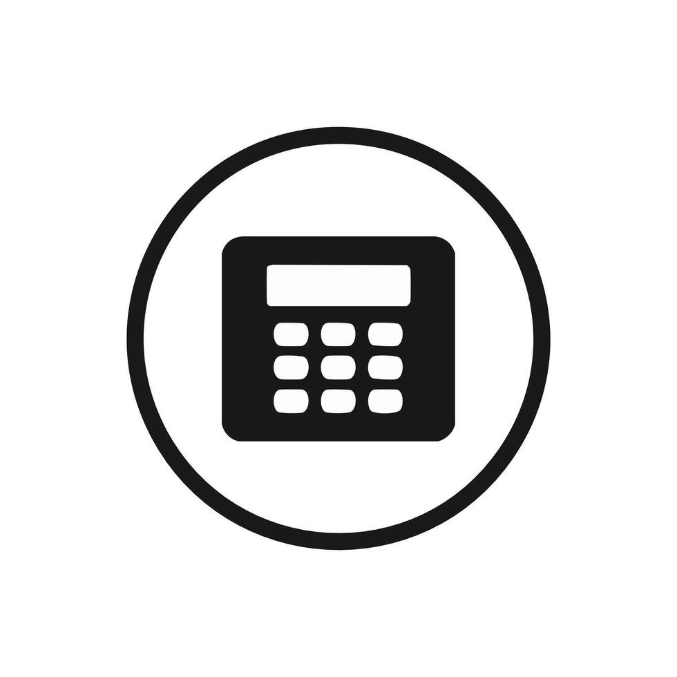 Dial pad icon on white background. Flat style mobile phone symbol illustration. vector