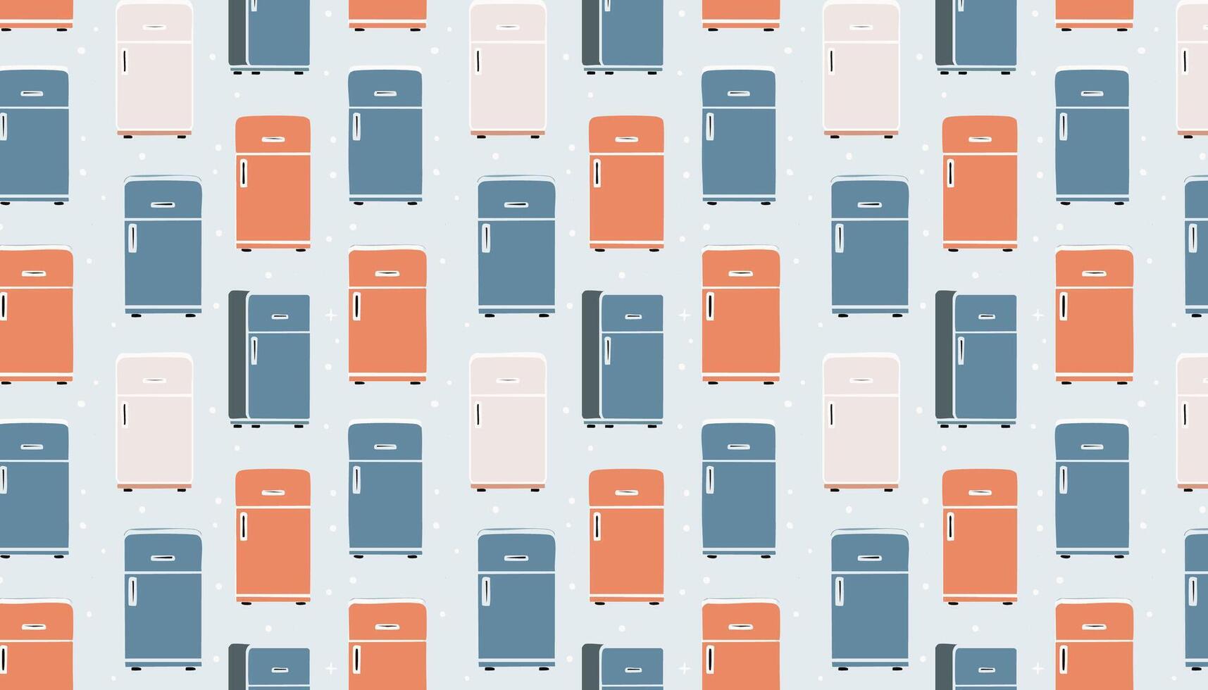 Refrigerator seamless pattern. freezer background. vector