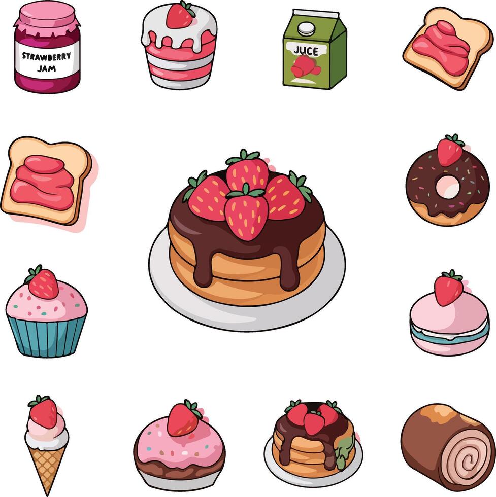 Cute Food Stickers for Kids, Perfect for Lunchbox and Rewards vector