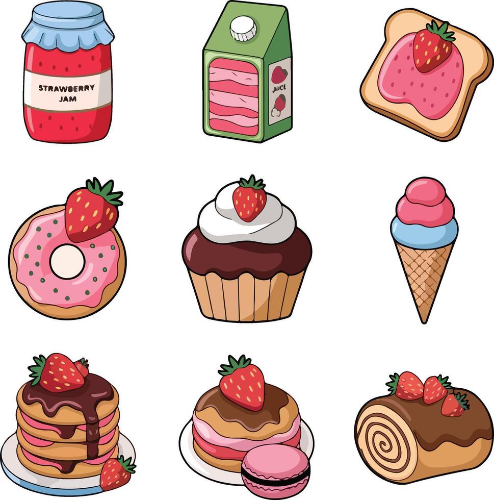 Kawaii Chocolate Stickers for Notebooks, Party Labels, and Crafts vector