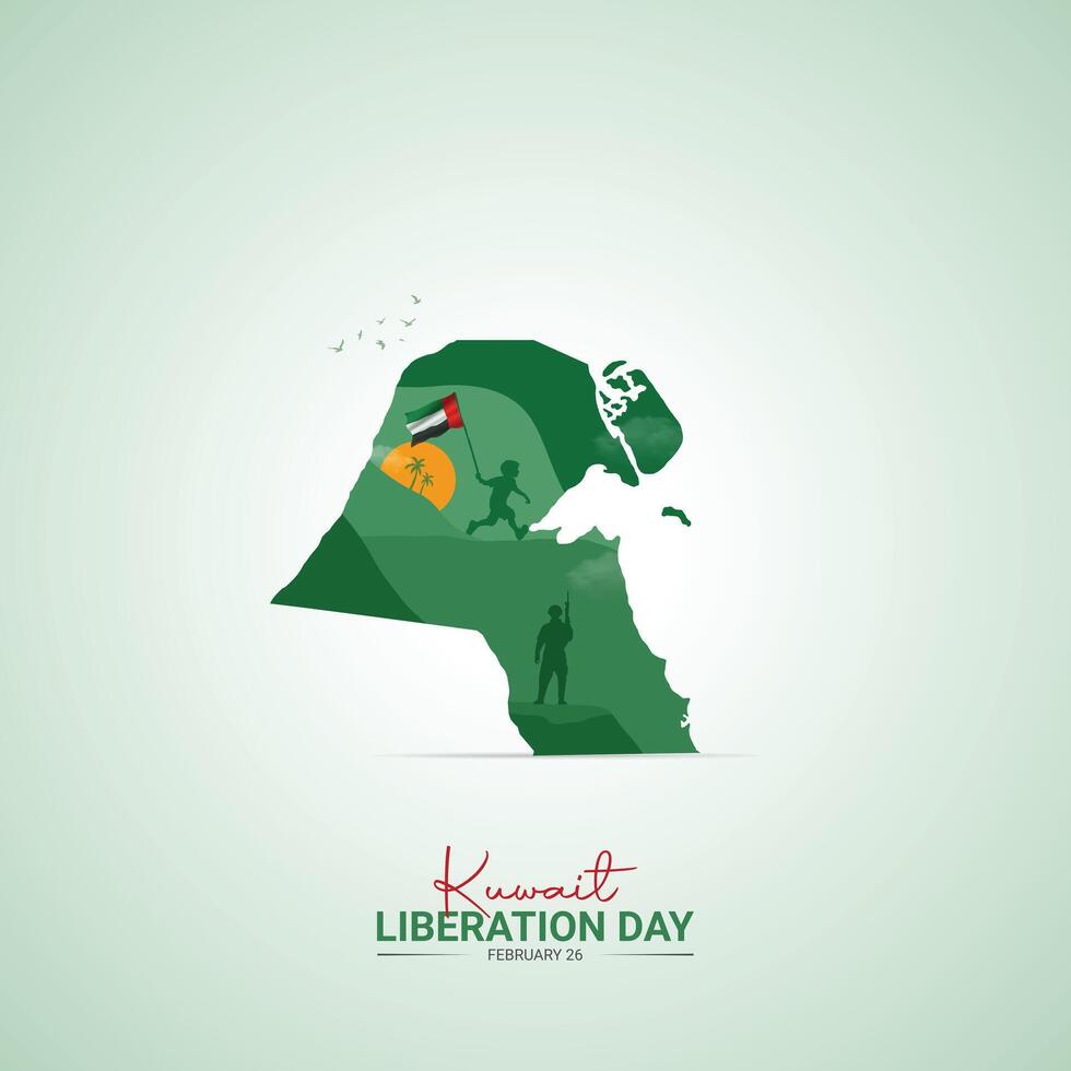 Kuwait Liberation Day. Liberation Day Day creative Design for social media post vector