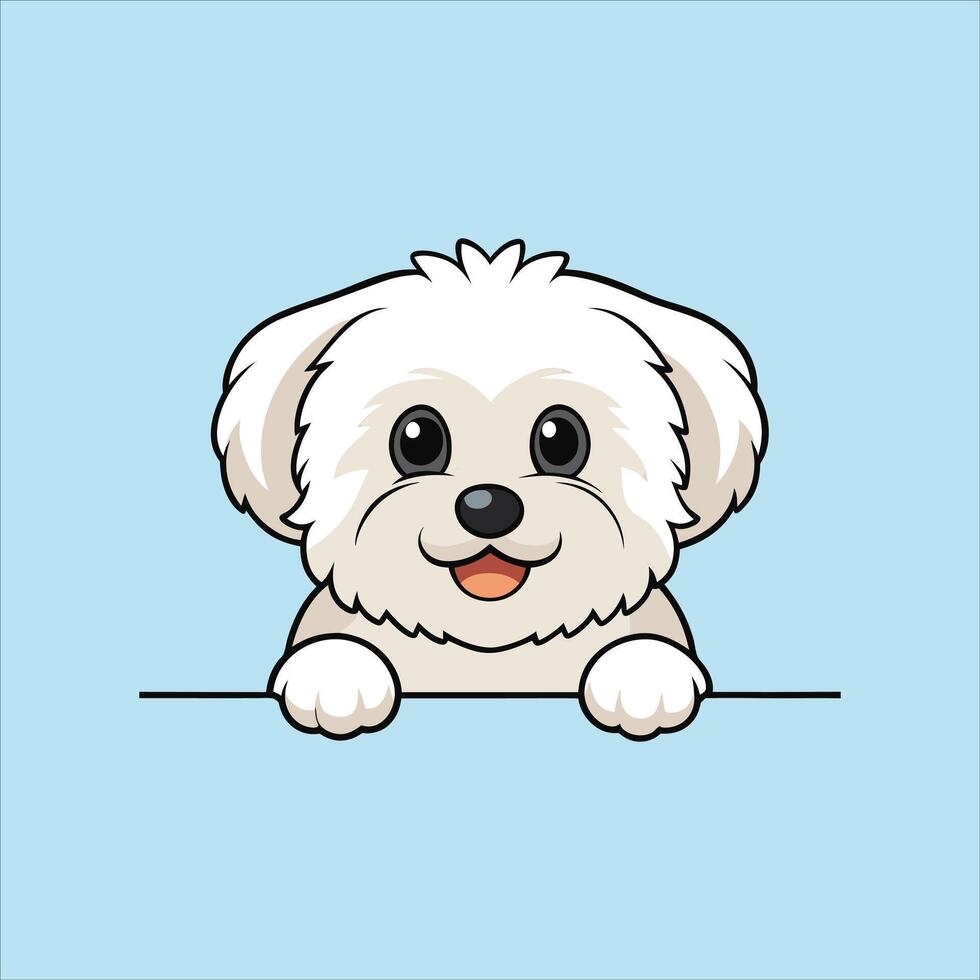Peeking Australian Cattle Dog Peeking Face illustration vector
