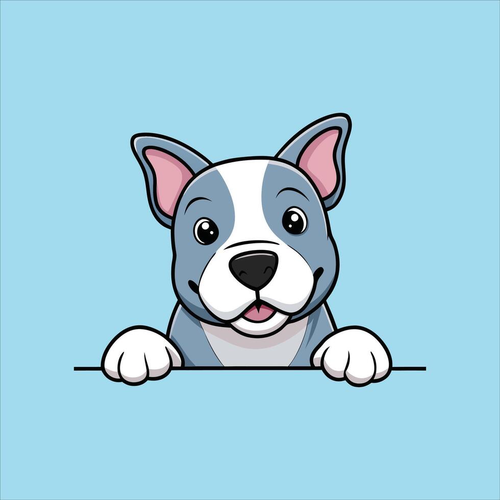 Peeking Face Siberian Husky Dog vector