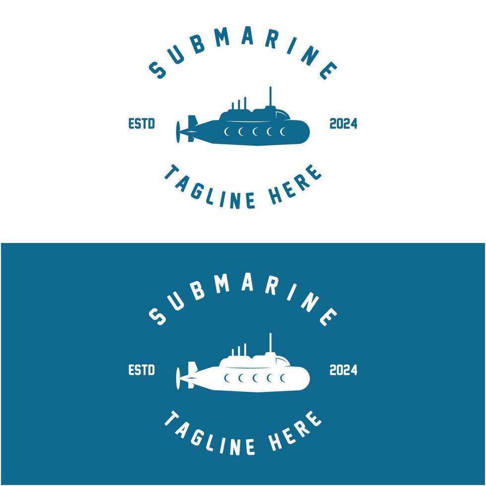 set of submarine logo illustration design vector