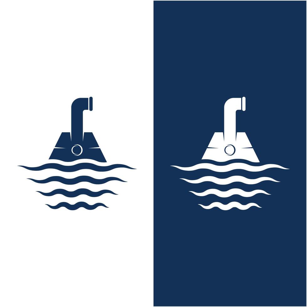 set of submarine logo design vector
