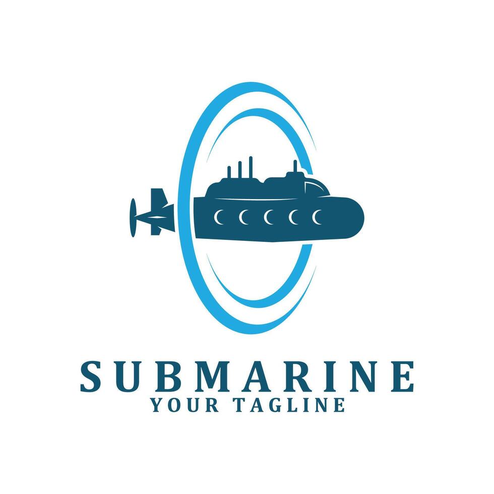 teleportation submarine logo icon design vector