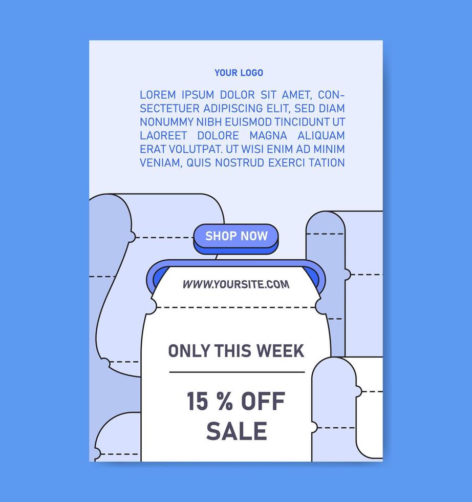 Printing Paper with Blank space for text vector