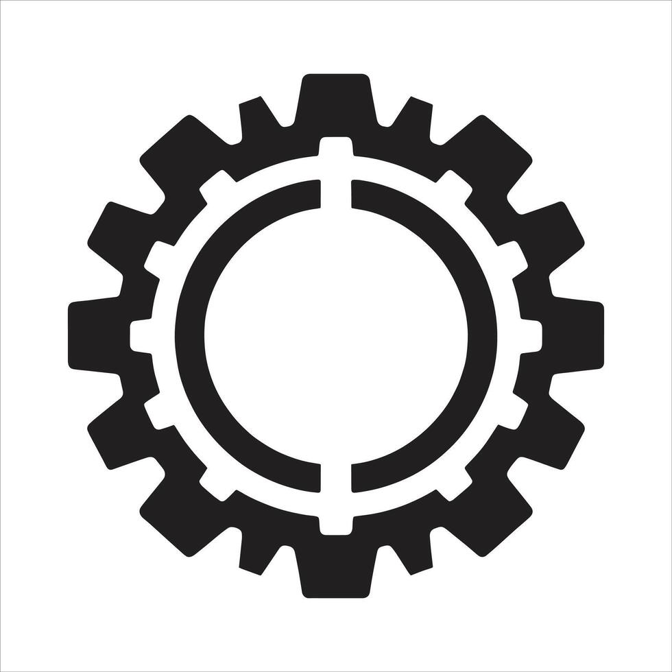 Setting Icon Black Silhouette Tools and Utensils Free Illustration Gear Wheel Pictogram vector