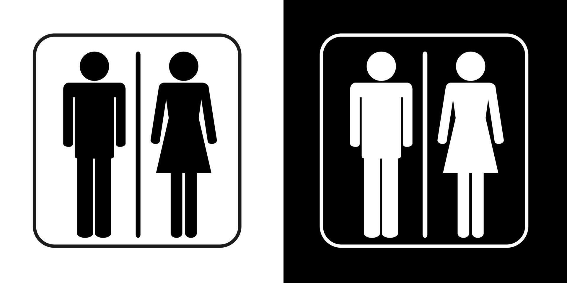 a black and white sign with a man and woman vector