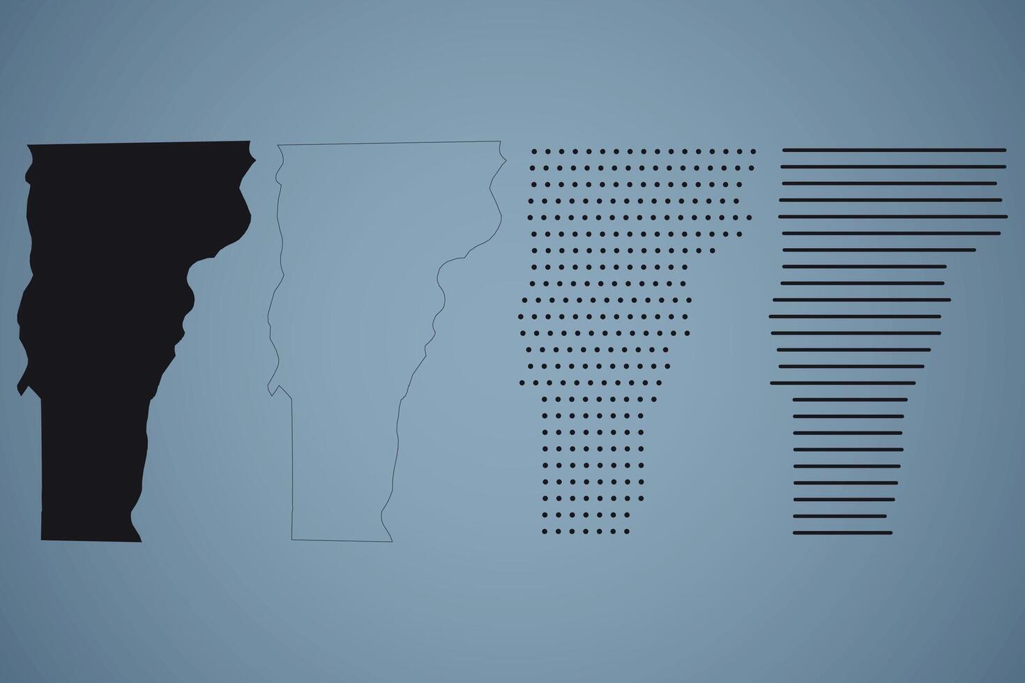 Vermont State Hand Drawn Outline Map of USA vector