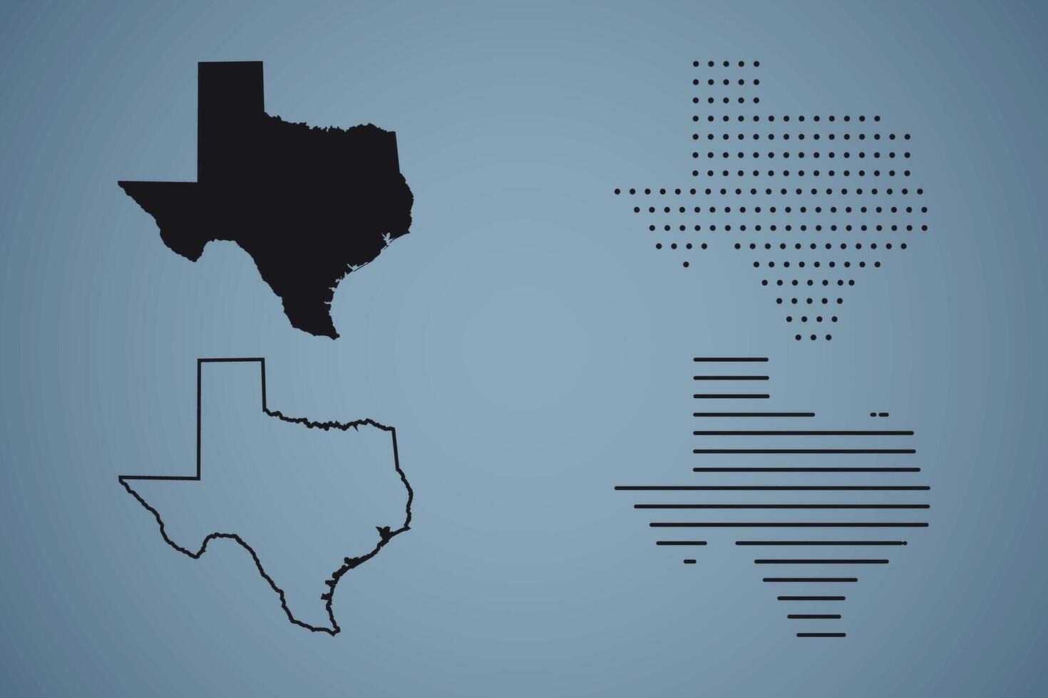 Texas State Hand Drawn Outline Map of USA vector