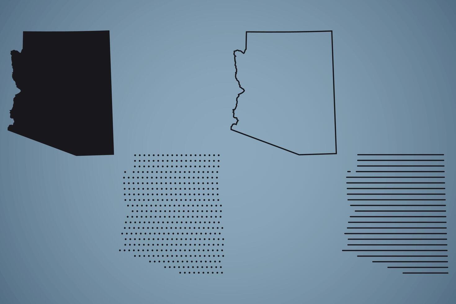 Arizona State Hand Drawn Outline Map of USA vector