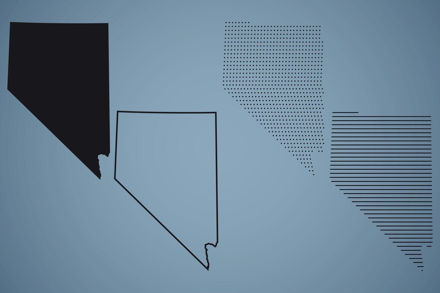 Nevada State Hand Drawn Outline Map of USA vector