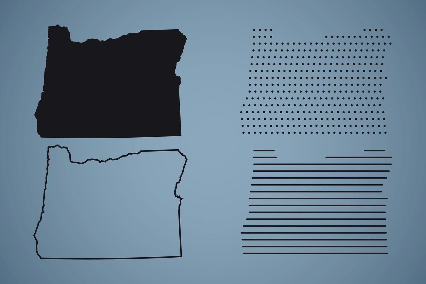 Oregon State Hand Drawn Outline Map of USA vector