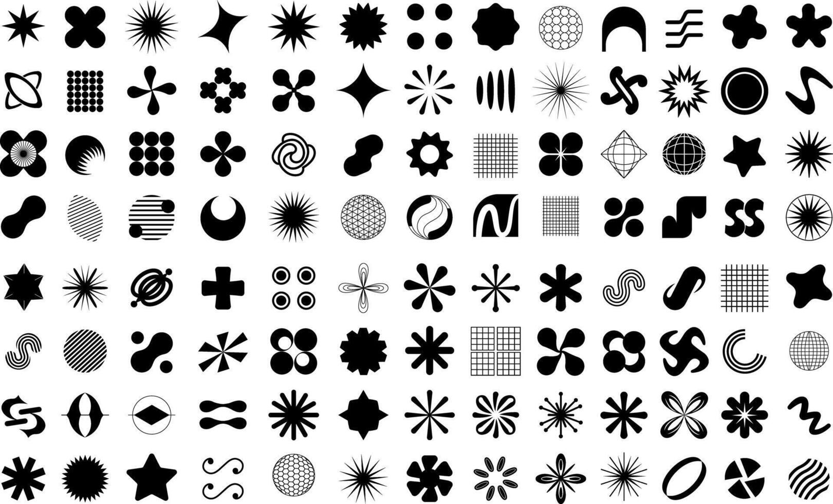 Y2K Elements Illustration. Retro Futuristic Design Collection for Digital Projects. vector