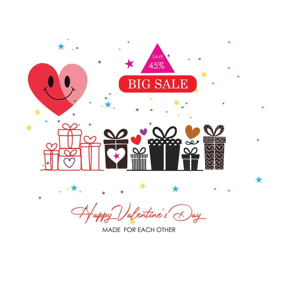 Valentines Day Big Sale Graphics vector