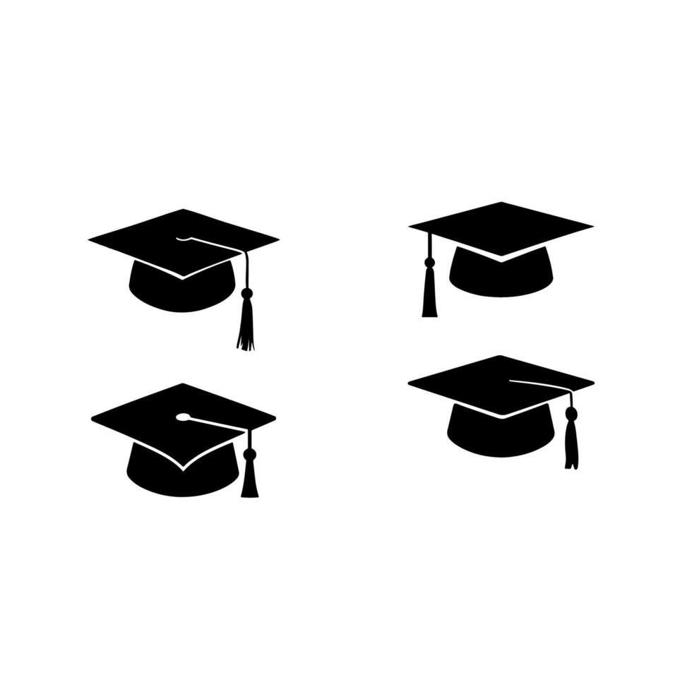 Silhouette Of Graduation Cap vector