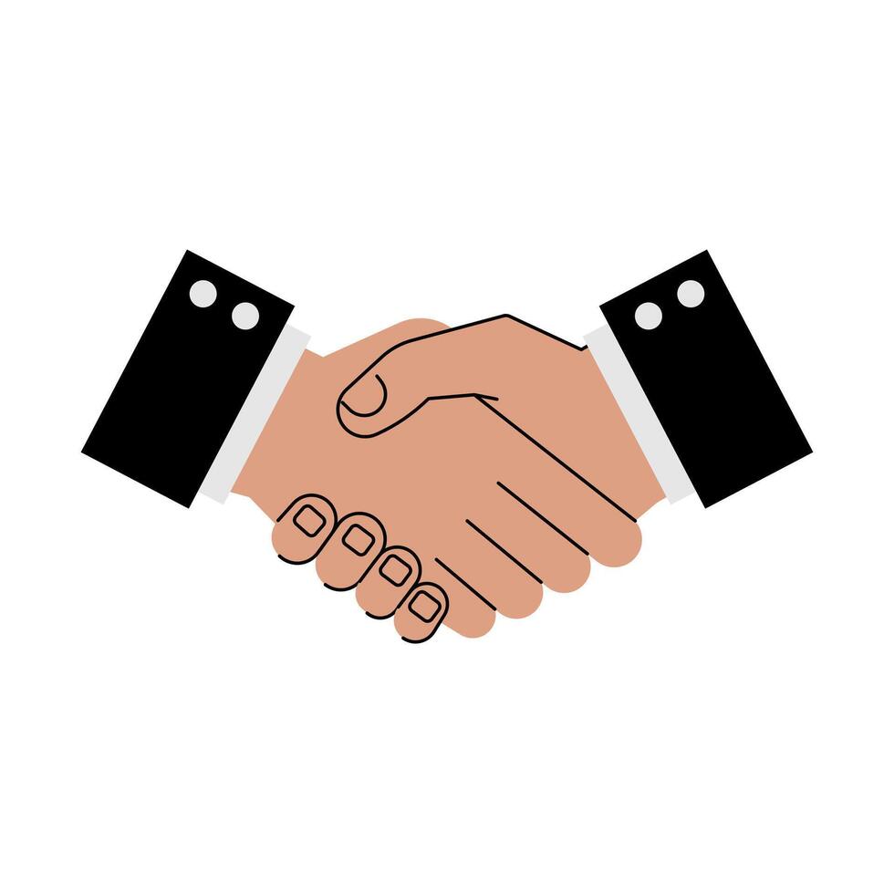 Handshake Pose Illustration vector