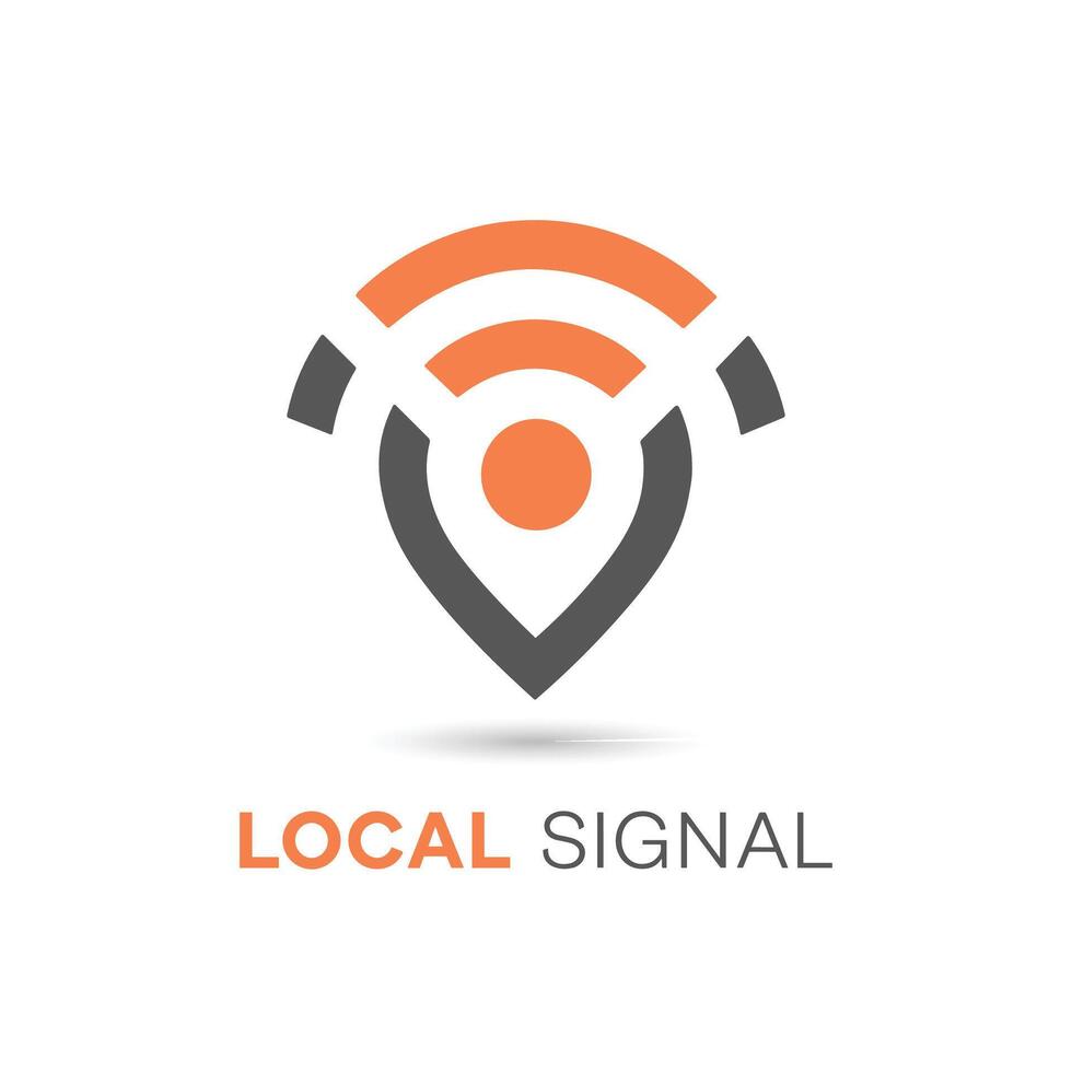 Local signal logo design concept illustration vector