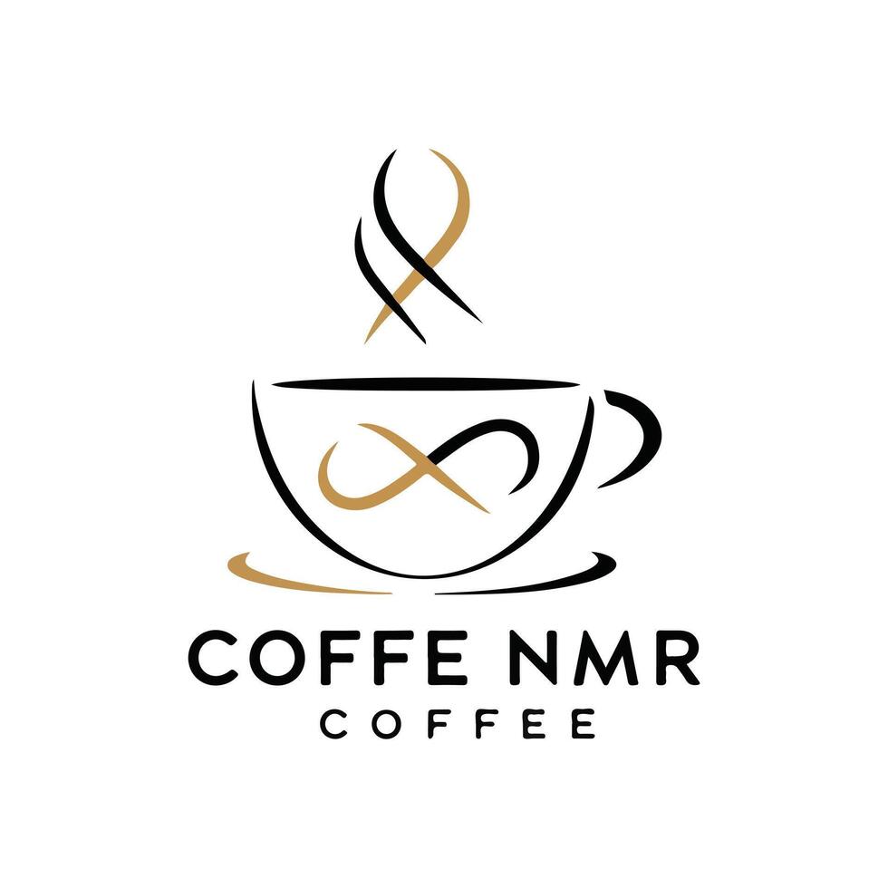 Minimal Coffee NMR Elegant Branding vector