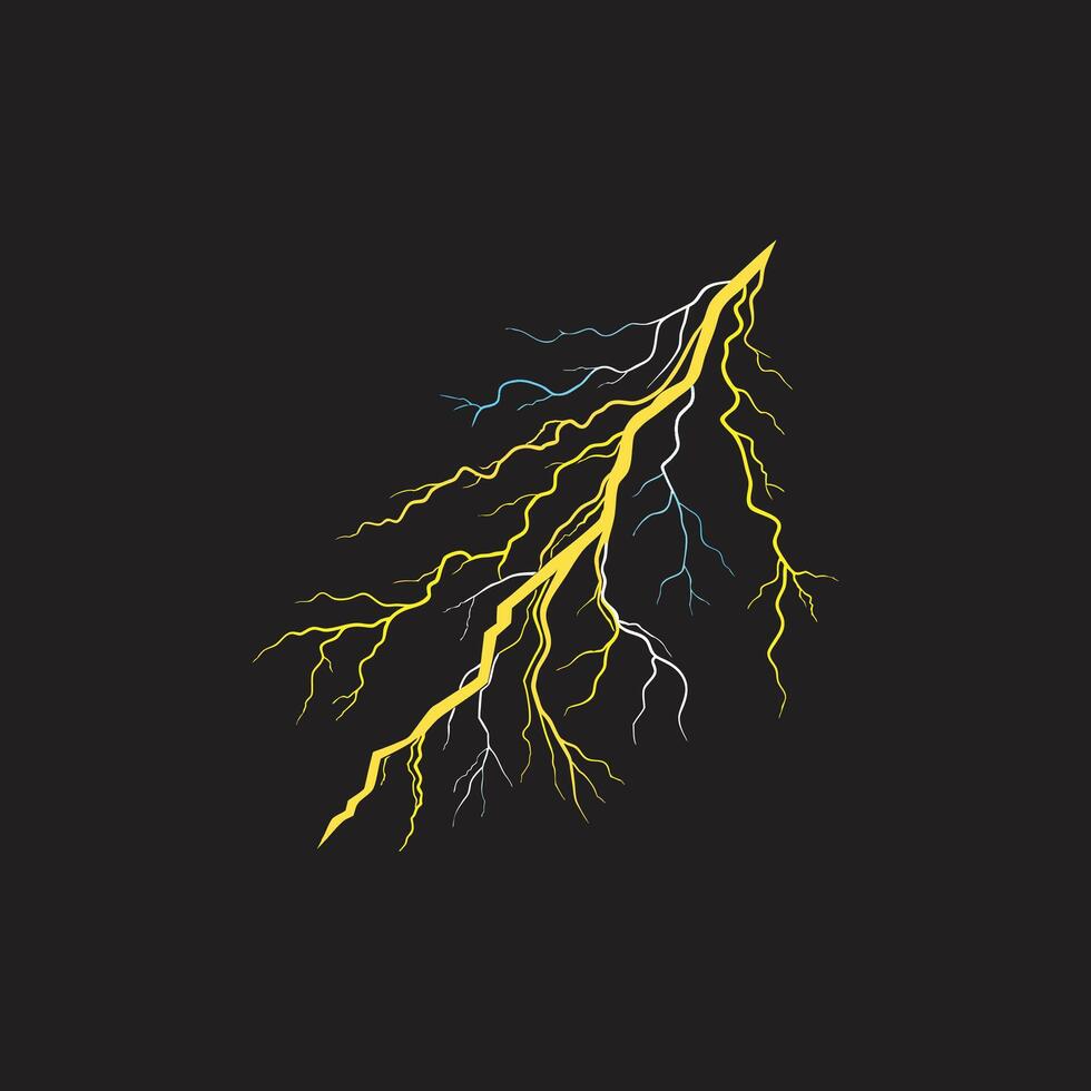 A lightning bolt drawing vector