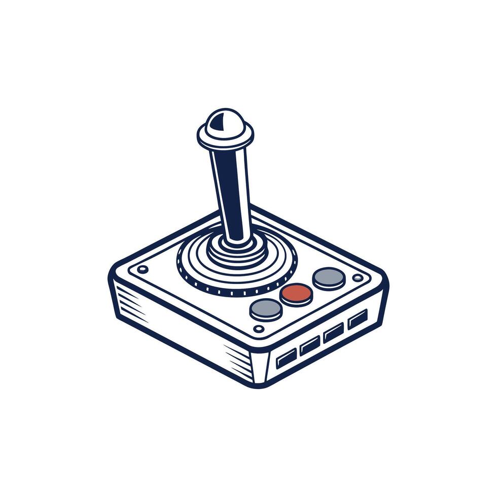 An old game controller icon on a white background vector