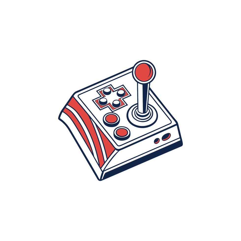 A retro game controller icon vector