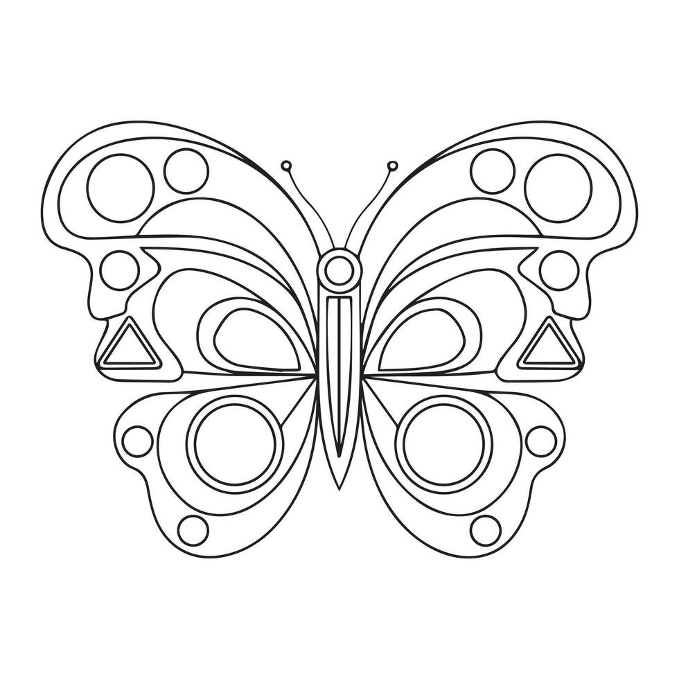 Butterfly black white logo isolated. Butterfly illustration. Beautiful insects isolated on white background. Spring summer seasons butterfly. design element. Coloring page illustration vector