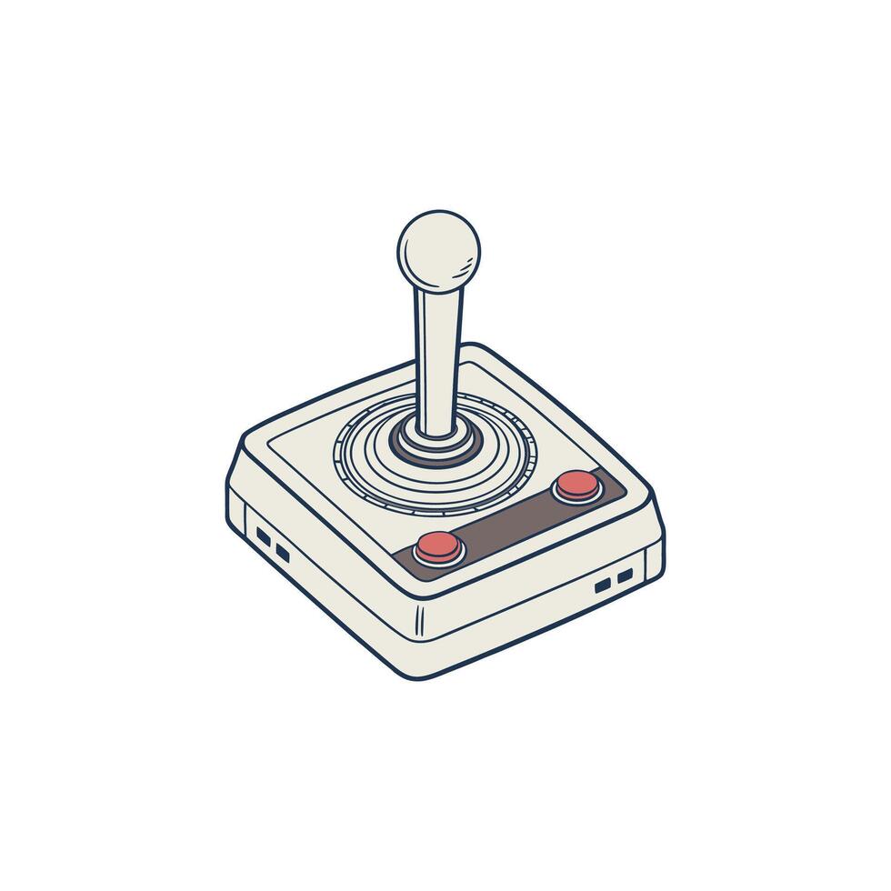 An illustration of a joystick on a white background vector