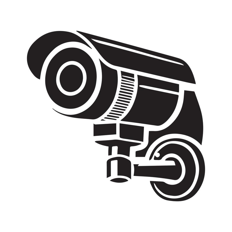 cctv camera isolated on white background vector