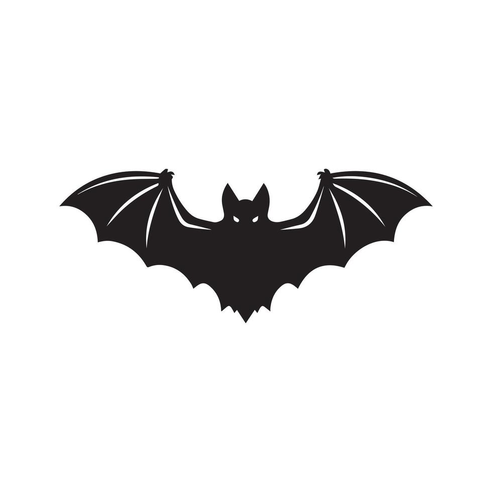bat flying halloween isolated icon illustration design vector
