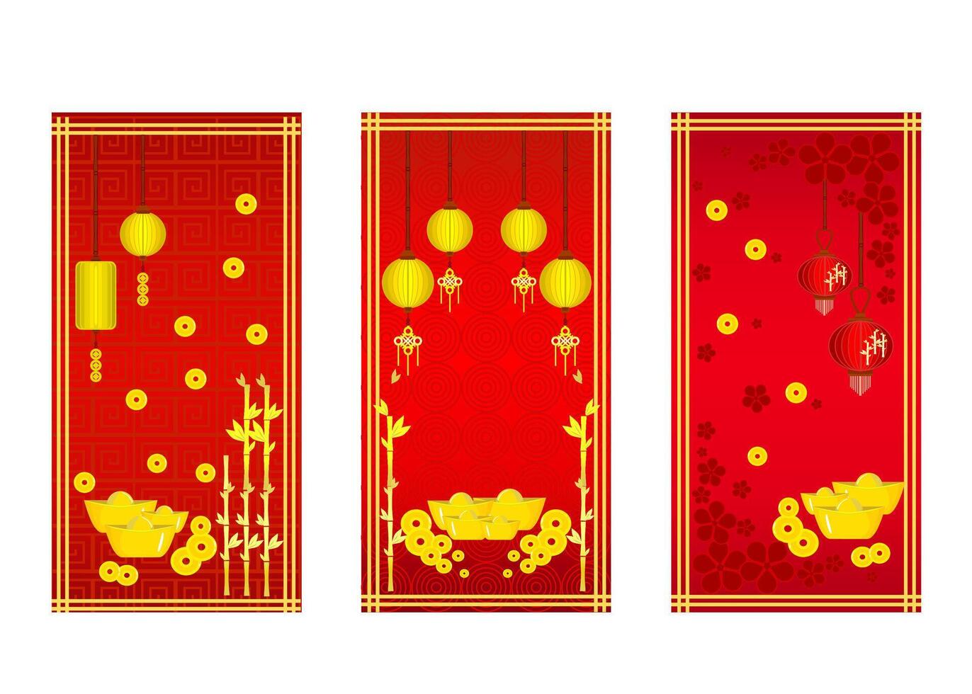 Red envelopes Pattern in a Festive New Year Design vector